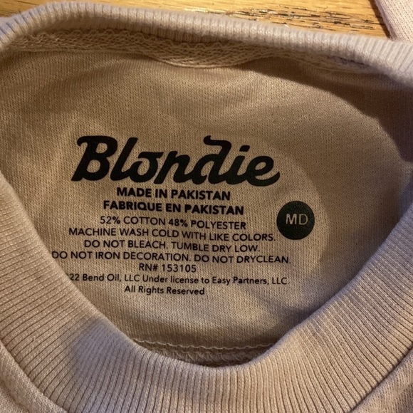 Blondie pink sweatshirt nwt - Picture 3 of 4